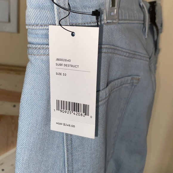 Ruby High Rise Crop Cigarette Jeans In Surf Destruct - Picture 8 of 8